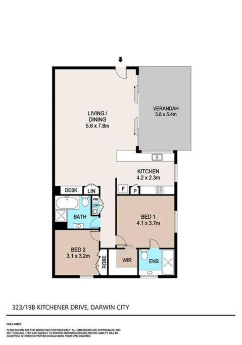 Zen Oceania - 2Br Ocean View Lägenhet Darwin Exteriör bild